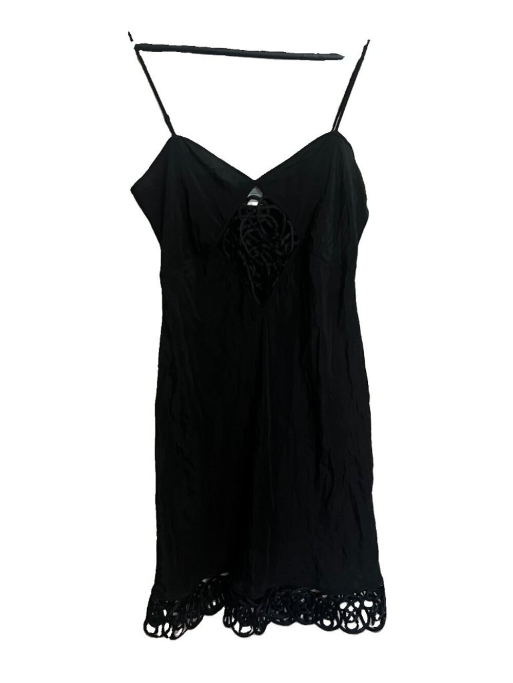 Intimissimi Dress Slip Silk Satin Black Size Large L.           Gg